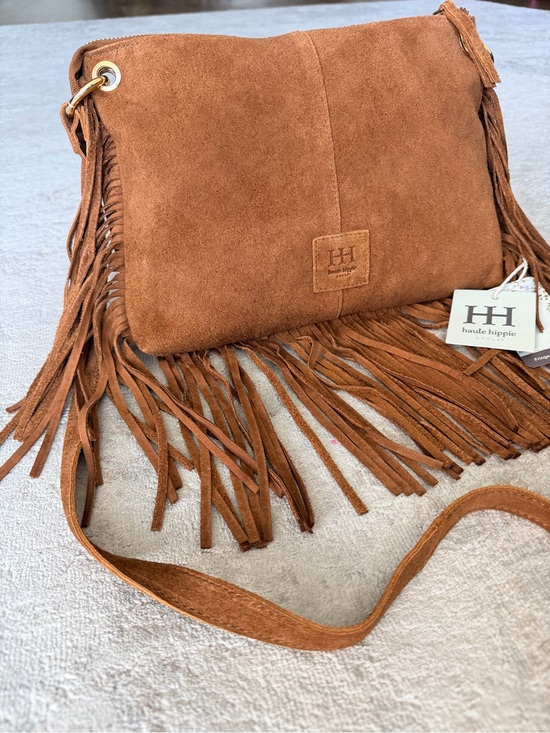 Haute Hippie Handbags - Haute Hippie Suede Fringe Crossbody Bag Brown New With Tags NWT